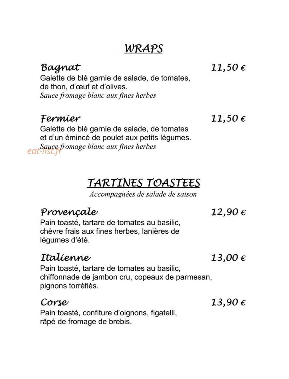 Le killian's — carte page 7