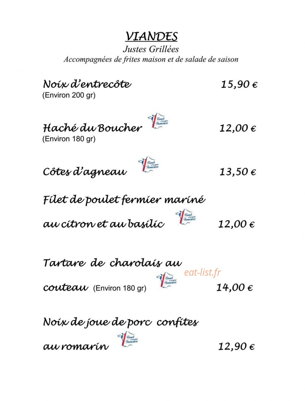 Le killian's — carte page 9