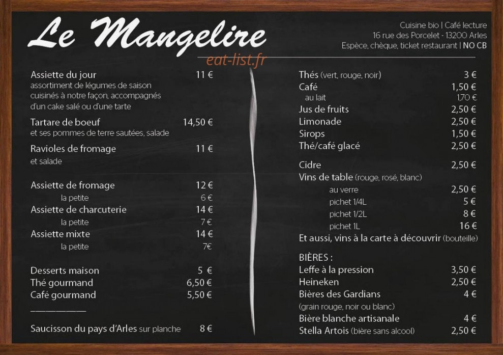 Le mangelire — carte page 1