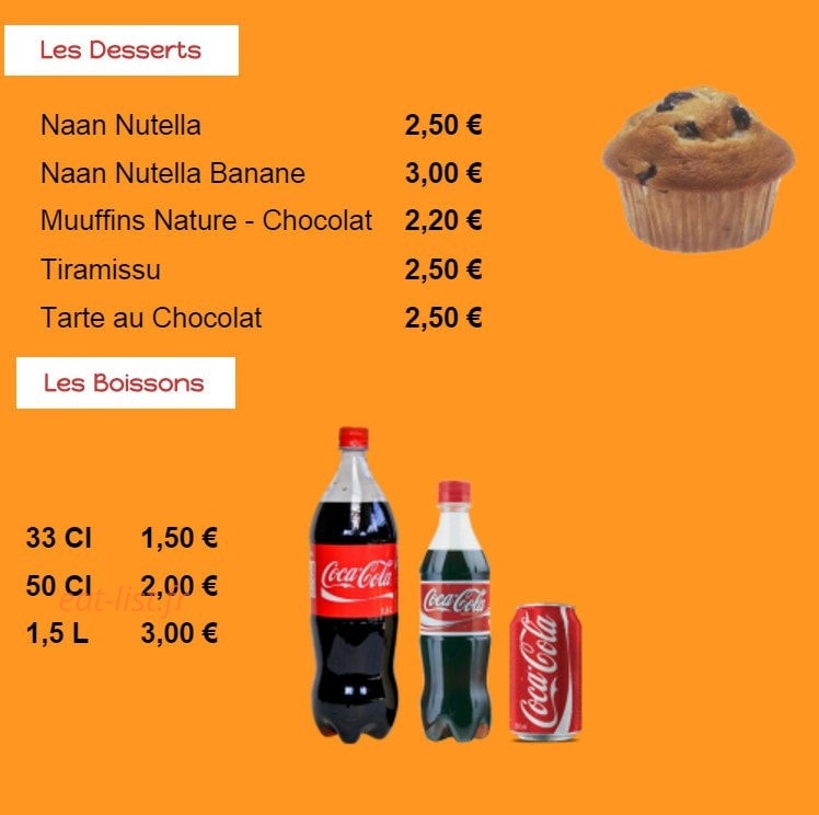 Le naan's — carte page 3