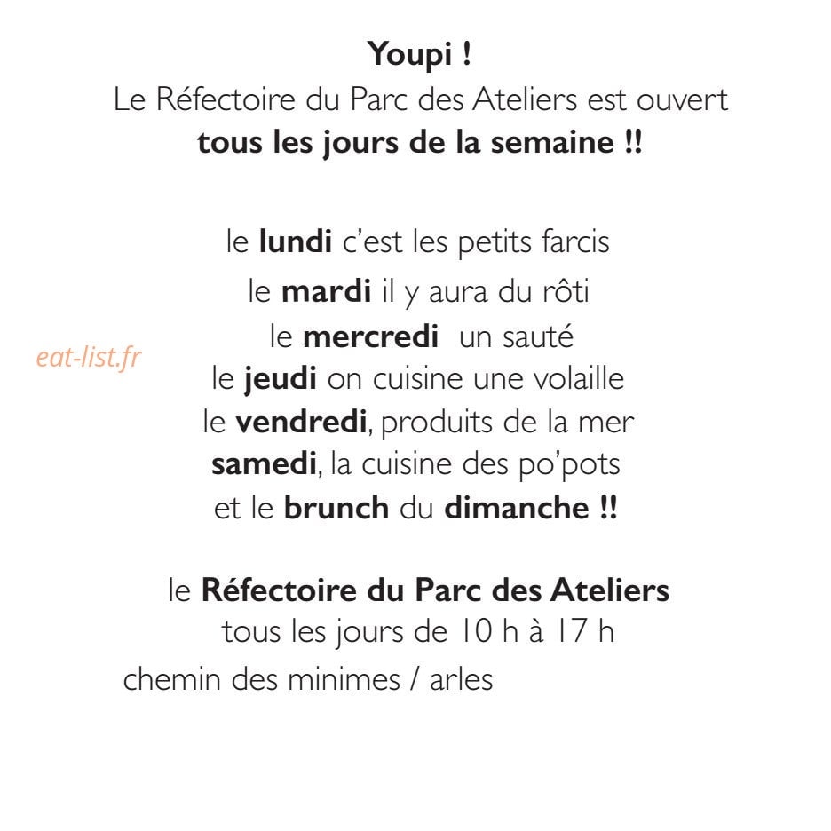 Le réfectoire — carte page 1