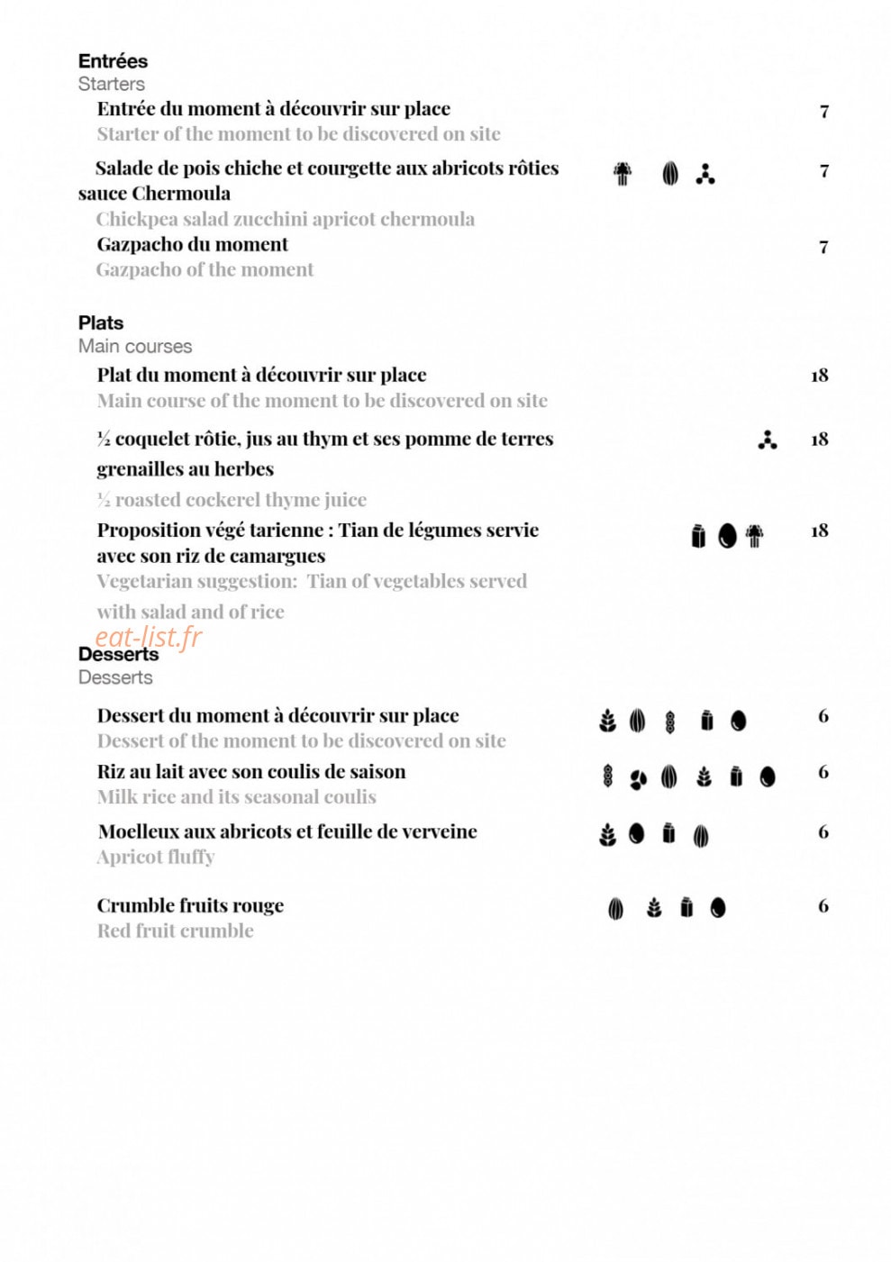 Le Réfectoire — carte page 2