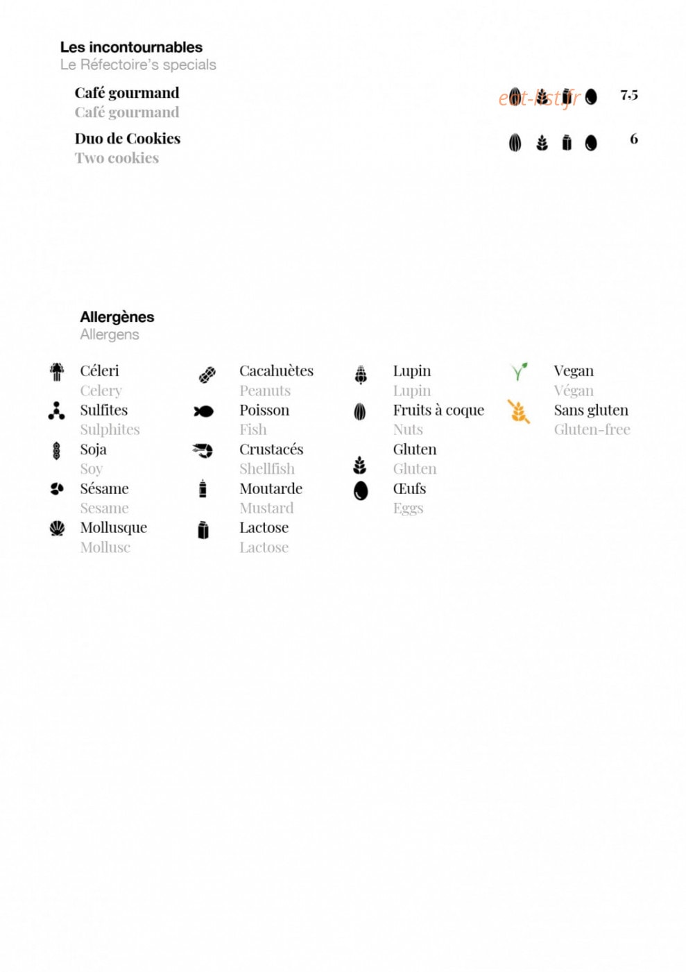 Le Réfectoire — carte page 3