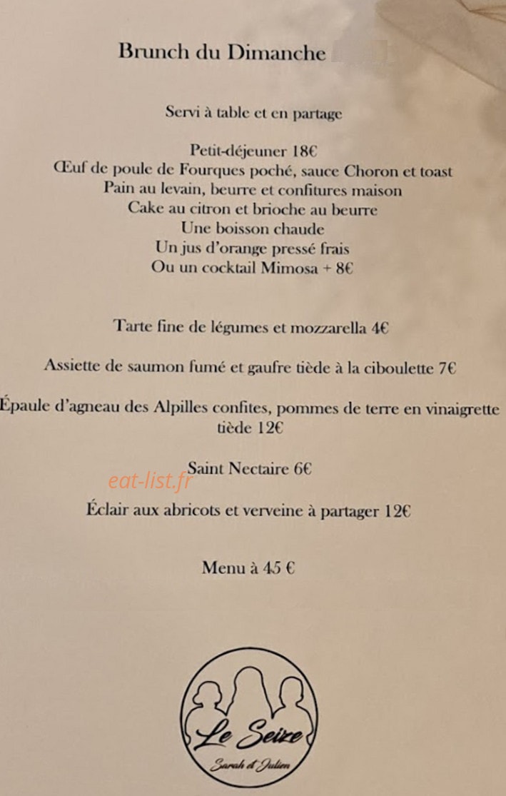 Le Seize — carte page 3