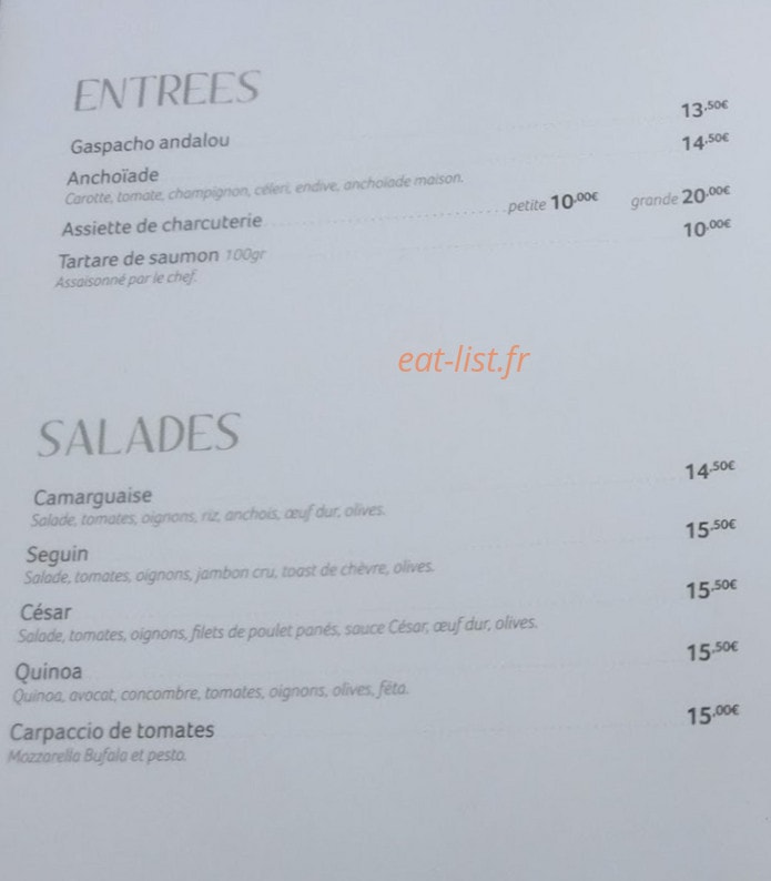 Le Tambourin — carte page 1