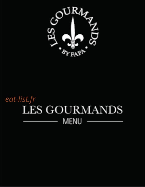 Les Gourmands — carte page 1