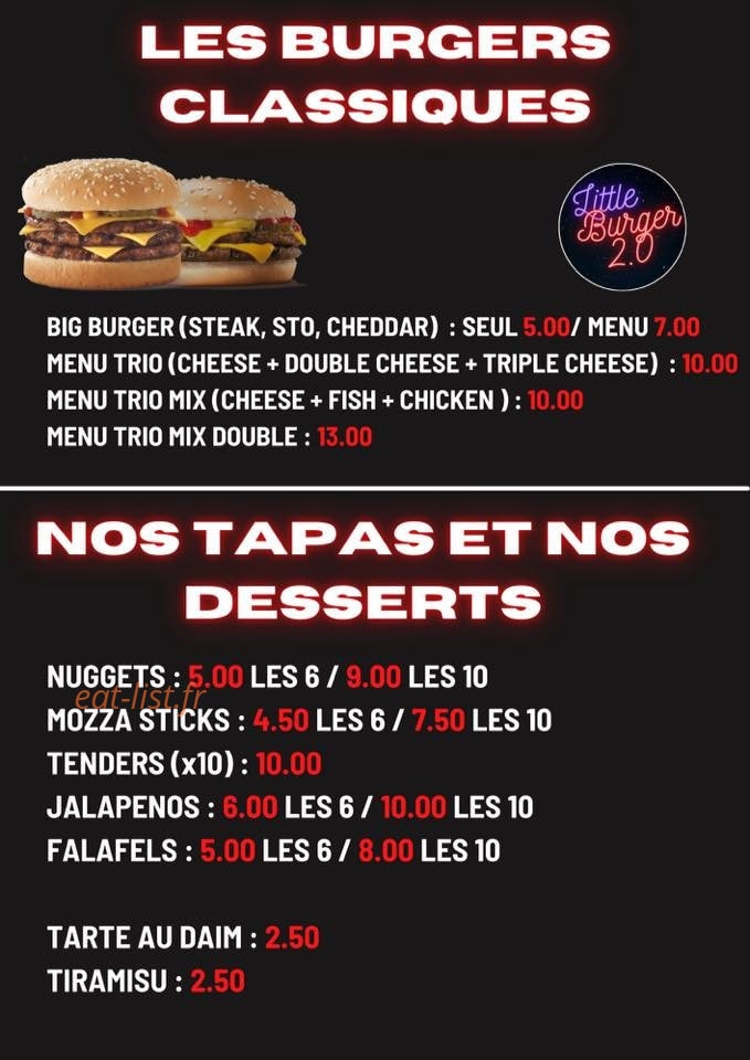Little Burger 2.0 — carte page 2