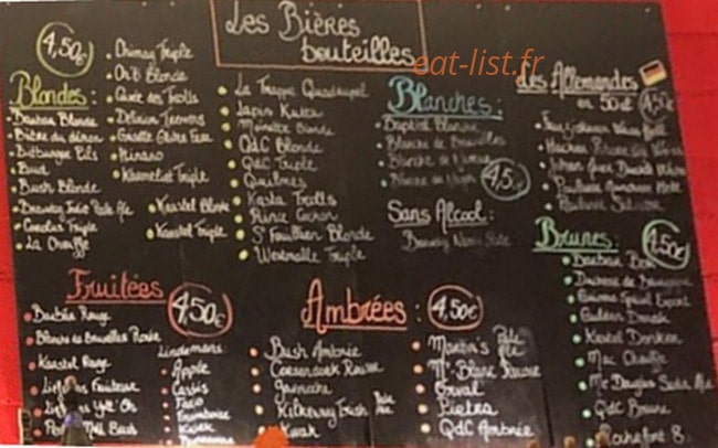 My Beers — carte page 1