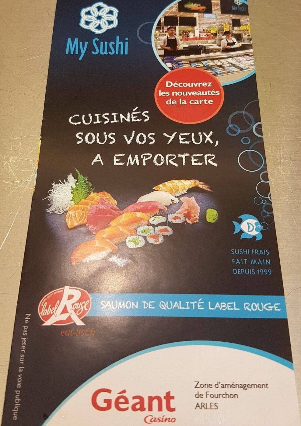 My sushi — carte page 1