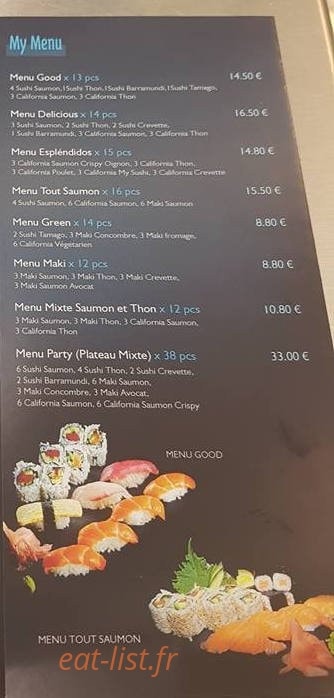 My sushi — carte page 3
