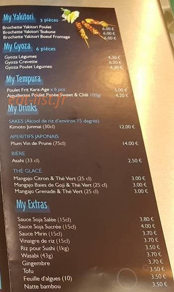 My sushi — carte page 5