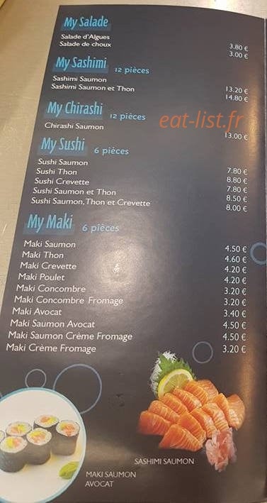 My sushi — carte page 2