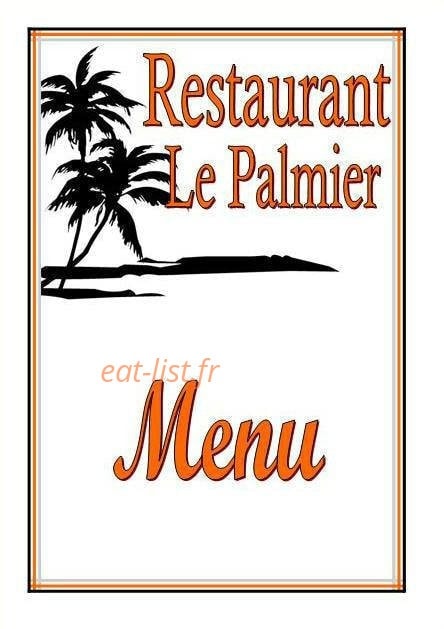 Restaurant le Palmier — carte page 1