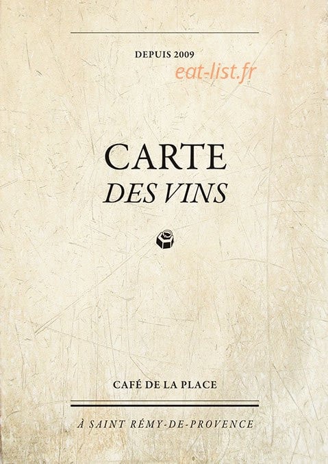 Café de la Place — carte page 1
