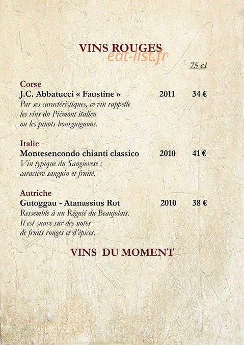 Café de la Place — carte page 12