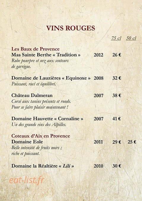 Café de la Place — carte page 2