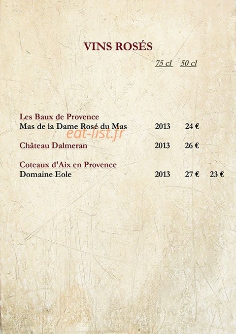 Café de la Place — carte page 11