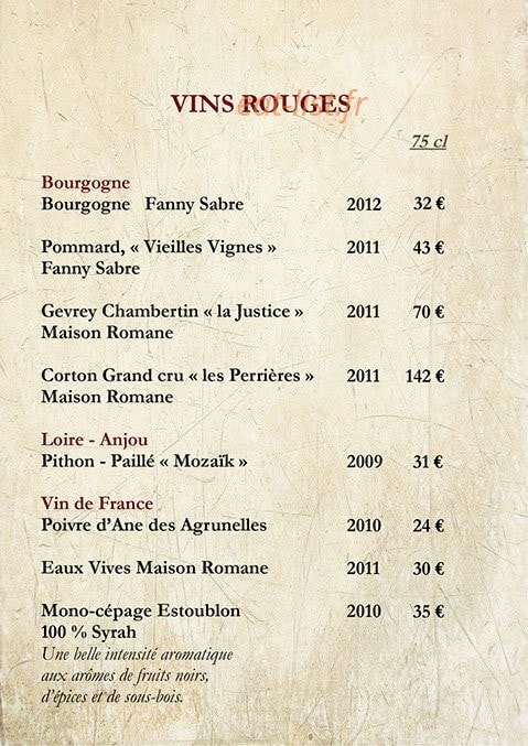 Café de la Place — carte page 10