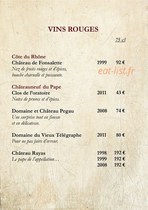 Café de la Place — carte page 4