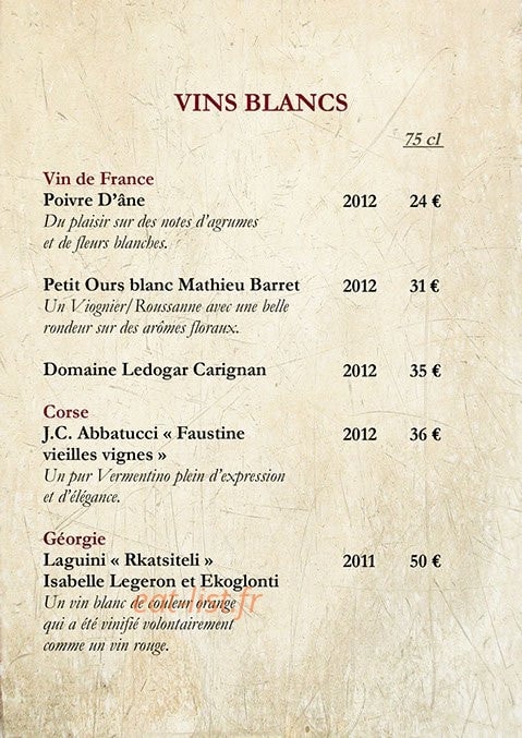 Café de la Place — carte page 18