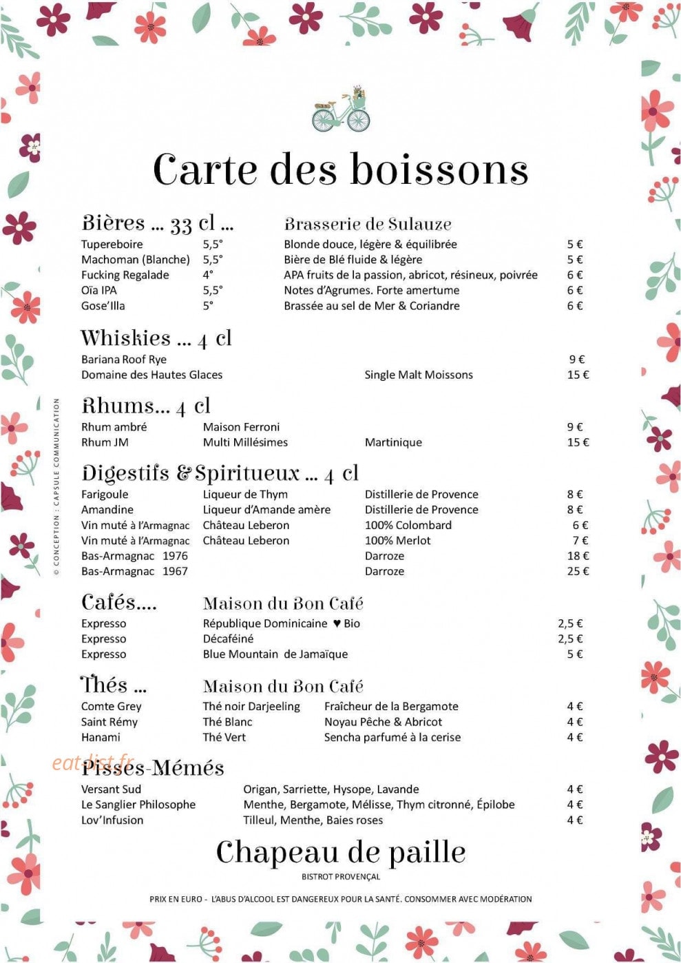 Chapeau de Paille — carte page 6