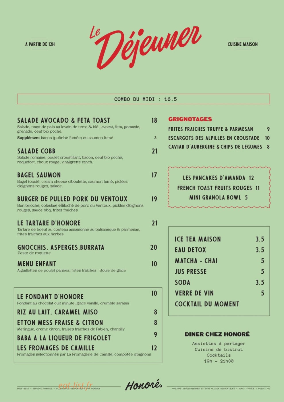 Honoré — carte page 2