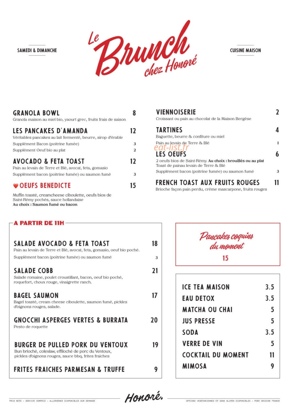 Honoré — carte page 3