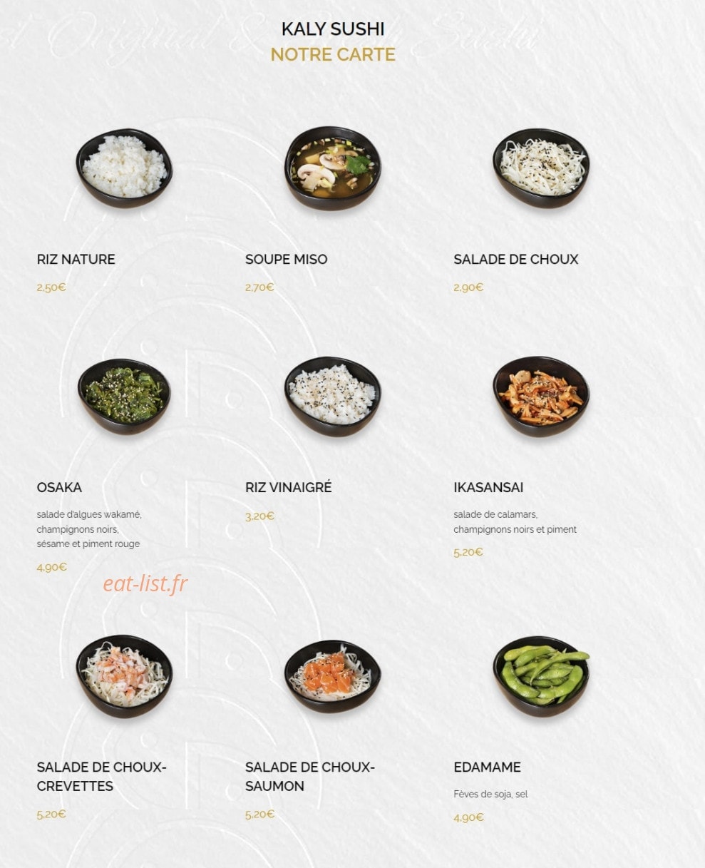 Kaly Sushi — carte page 4