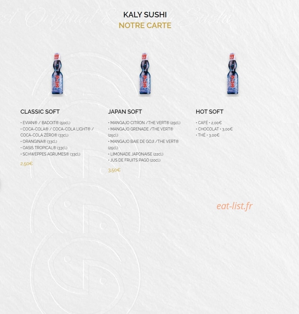 Kaly Sushi — carte page 17