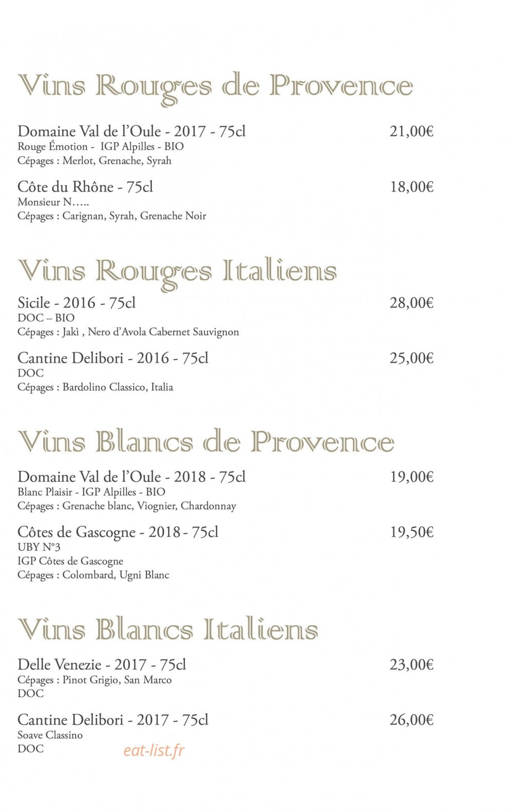 L'Antico Mulino — carte page 5