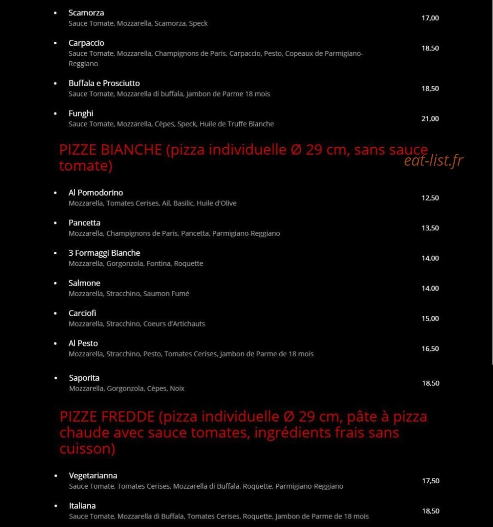 La Cantina — carte page 4