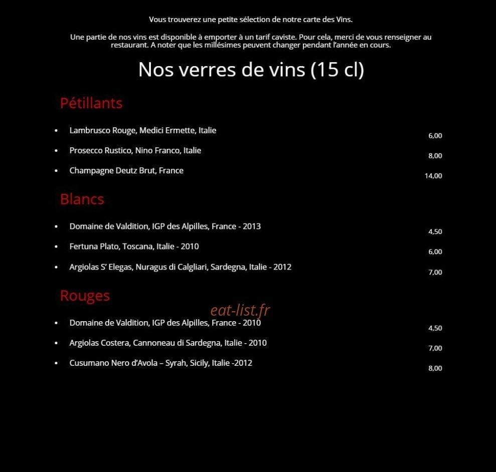 La Cantina — carte page 7