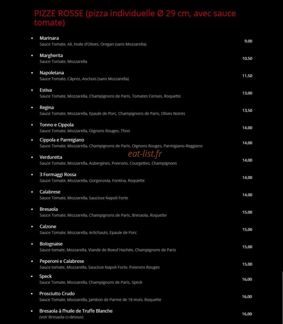 La Cantina — carte page 3