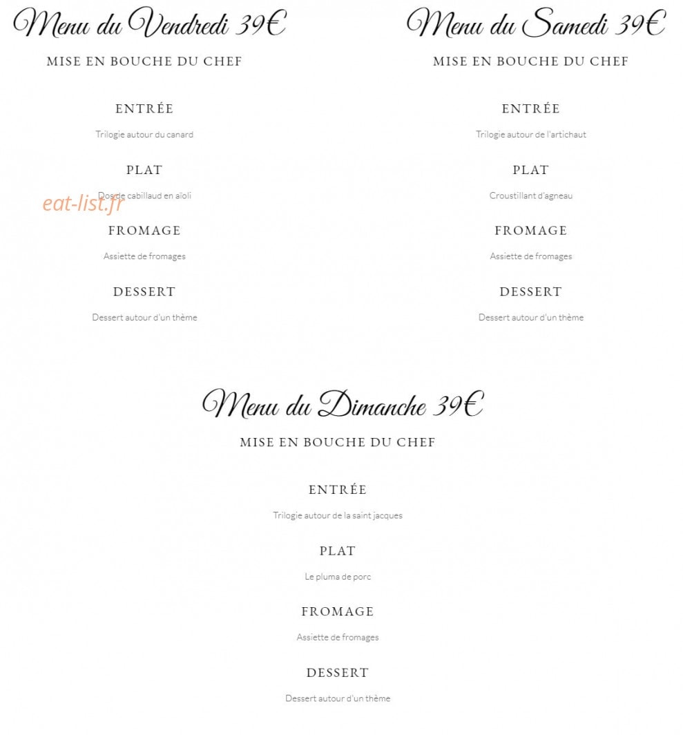 La Table d'Yvan — carte page 2
