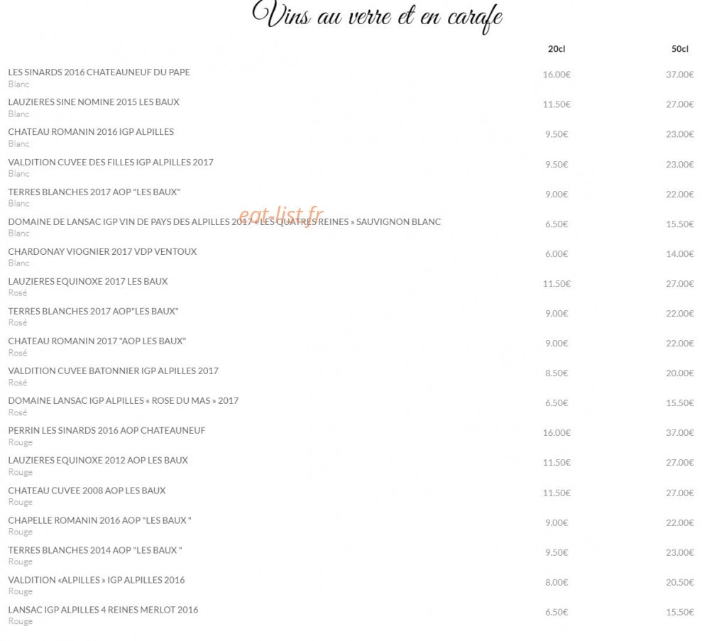 La Table d'Yvan — carte page 4