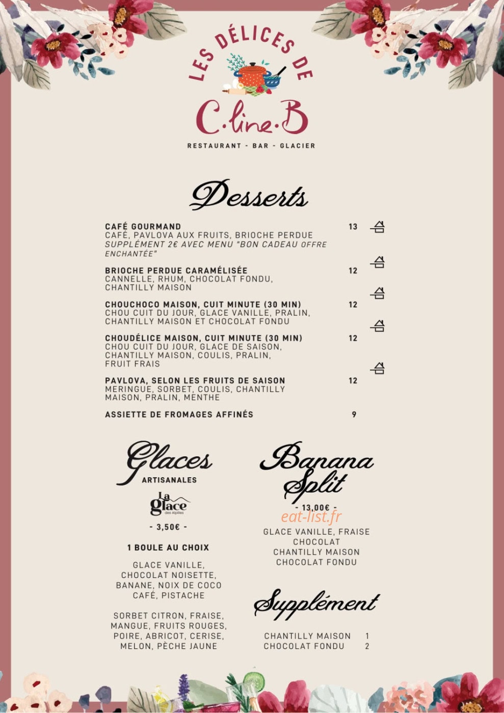 Les délices de c line b — carte page 2