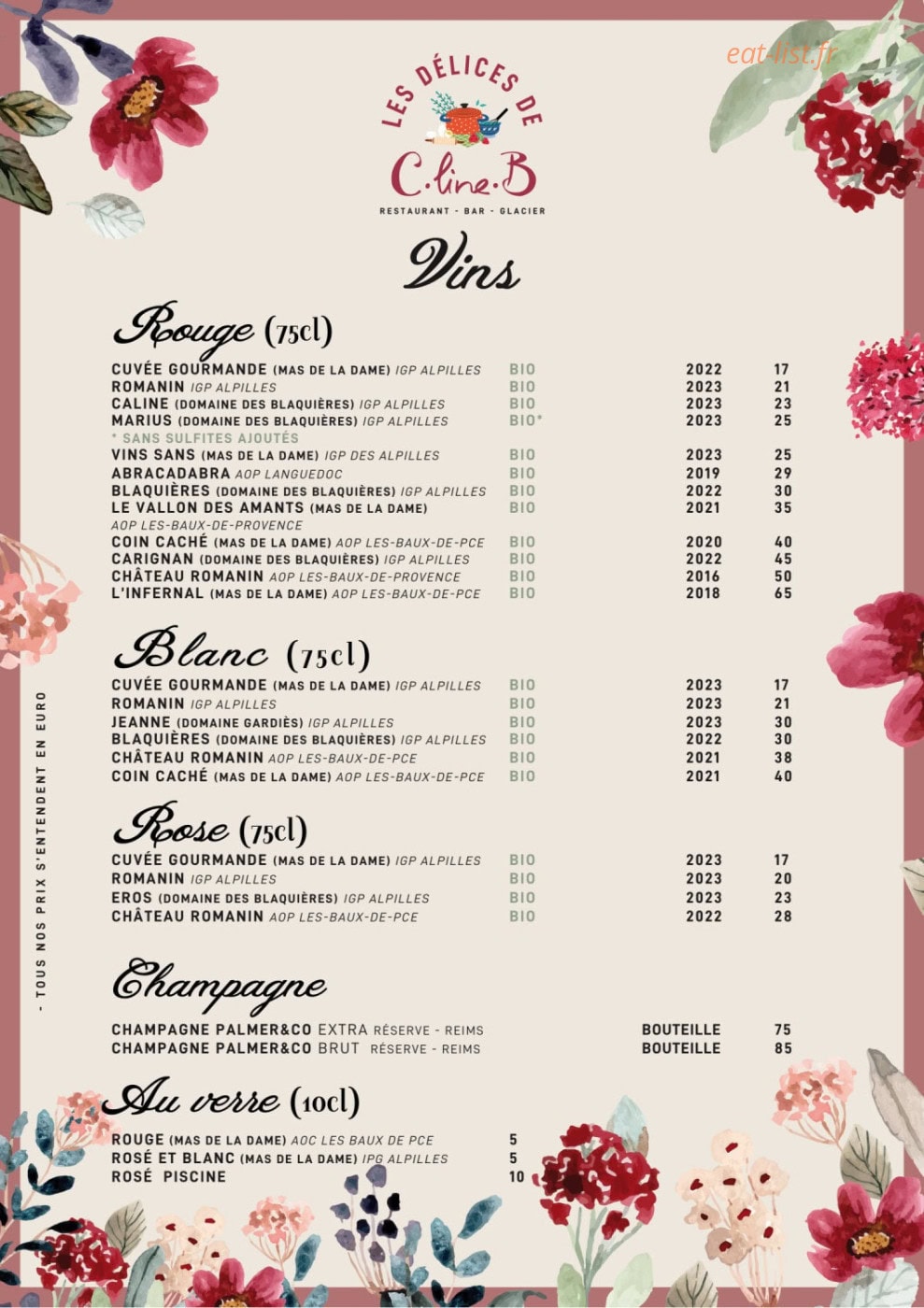 Les délices de c line b — carte page 4