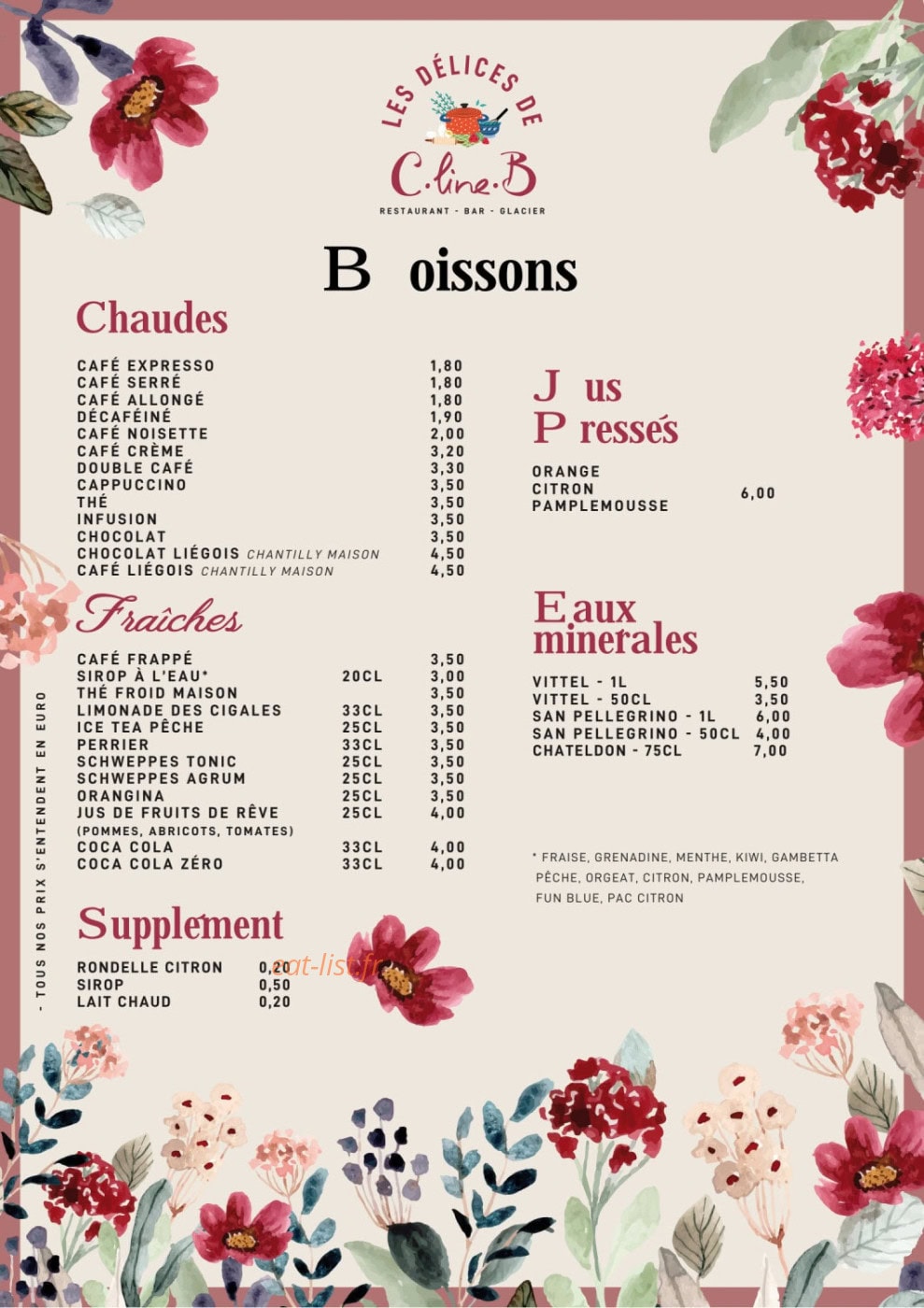 Les délices de c line b — carte page 6