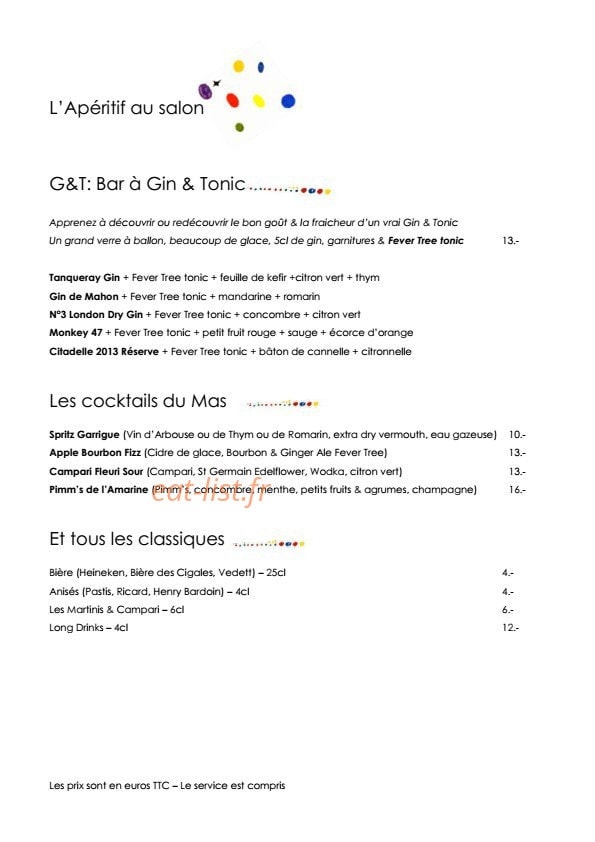Mas de l'Amarine — carte page 9