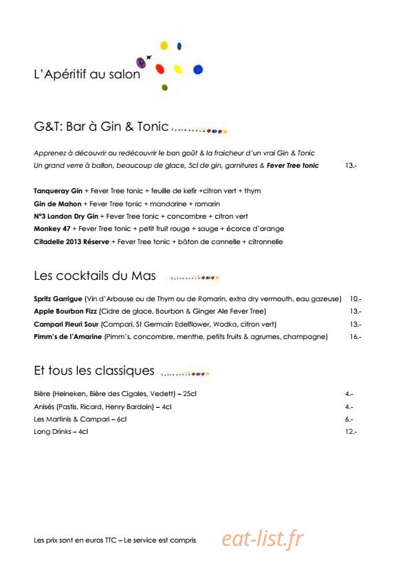 Mas de l'Amarine — carte page 11
