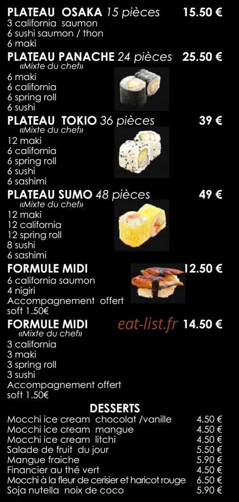 O-Sushi Bar — carte page 4