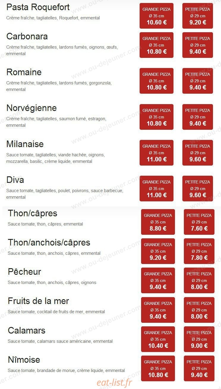 Pizza Kings — carte page 8