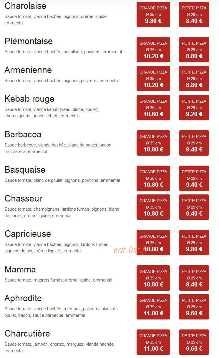 Pizza Kings — carte page 6