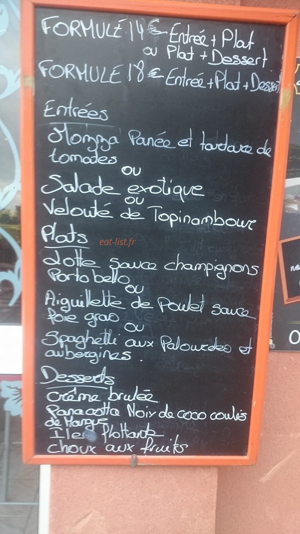 À  table d'Étienne — carte page 1