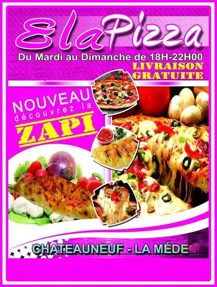 Ela pizza — carte page 1