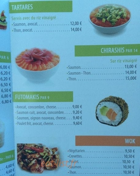 Sushi beach — carte page 3