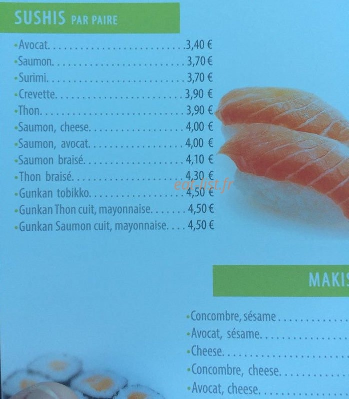 Sushi beach — carte page 8