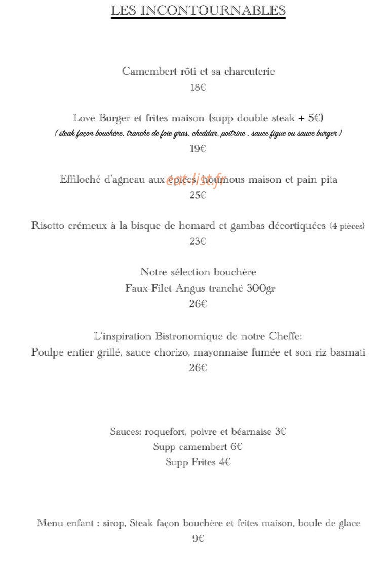 Carte et menu de Ô Tour D’un Verre à Port Saint Louis du Rhone — Les incontournables