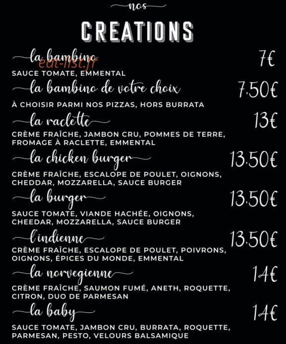 Chez Baby — carte page 5
