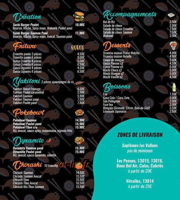 Sushi Ty’s — carte page 2